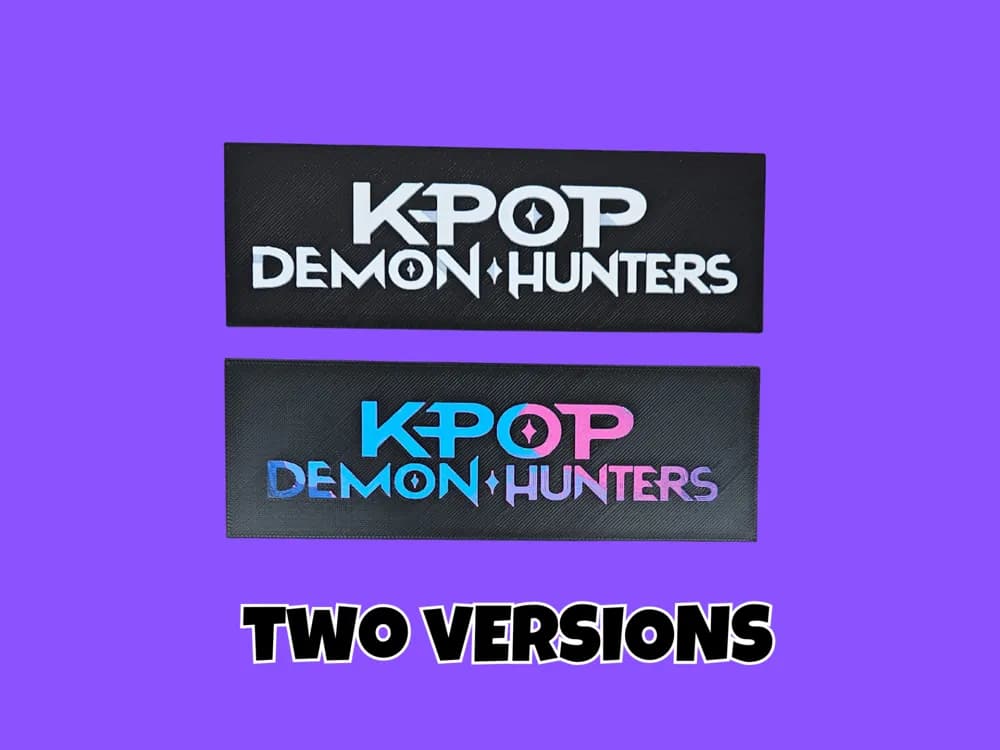 KPOP Demon Hunters Logo Bookmark by Canadian Gamer HueForge model: KPOP Demon Hunters Logo Bookmark by Canadian Gamer