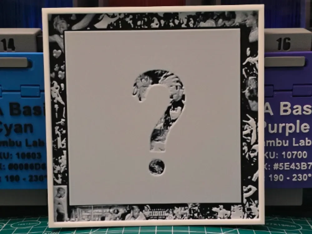 XXXTentacion "?" Album - Hueforge Art by Lumpy3D HueForge model: XXXTentacion "?" Album - Hueforge Art by Lumpy3D