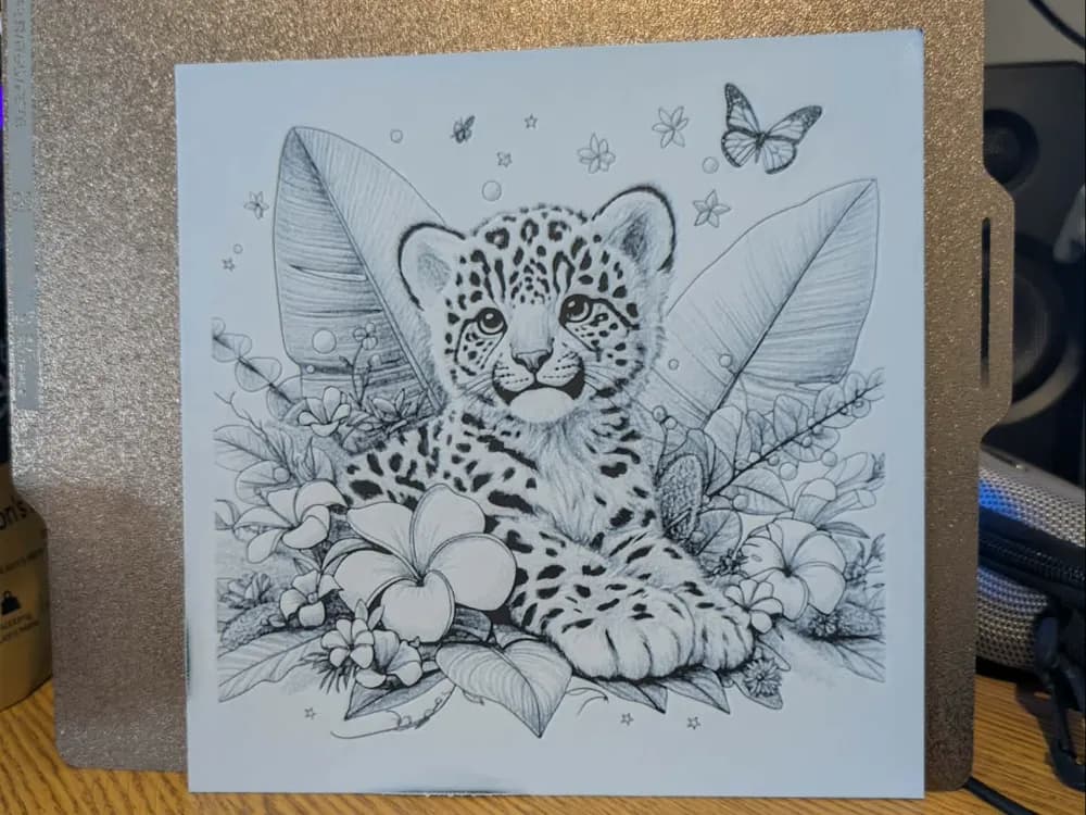 Leopard garden - hueforge - 2 colours Leopard garden - hueforge - 2 colours