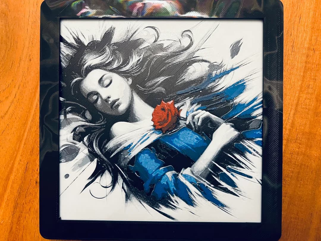 Sleeping Beauty (Aurora) by JustBe 3D Printing HueForge model: Sleeping Beauty (Aurora) by JustBe 3D Printing