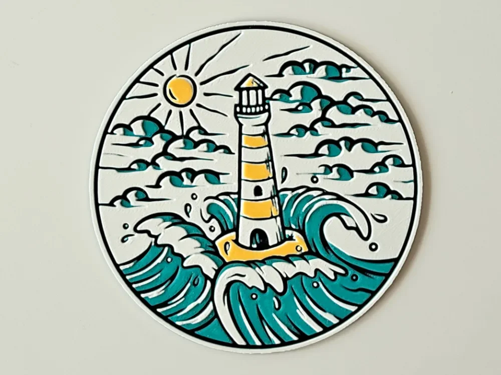 "Beacon's Call" - Coasters by C3D HueForge model: "Beacon's Call" - Coasters by C3D