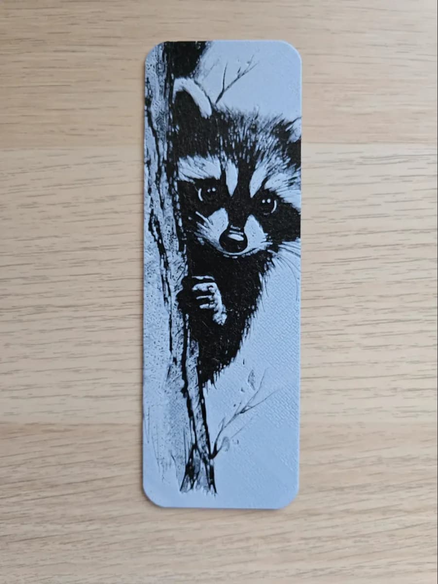 Raccon Bookmark by Atrus Design HueForge model: Raccon Bookmark by Atrus Design