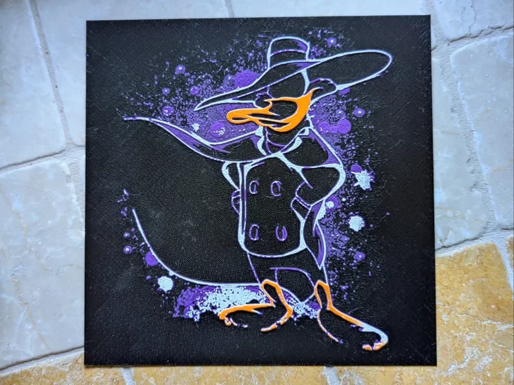 Darkwing Duck - Hueforge by suaimondi HueForge model: Darkwing Duck - Hueforge by suaimondi