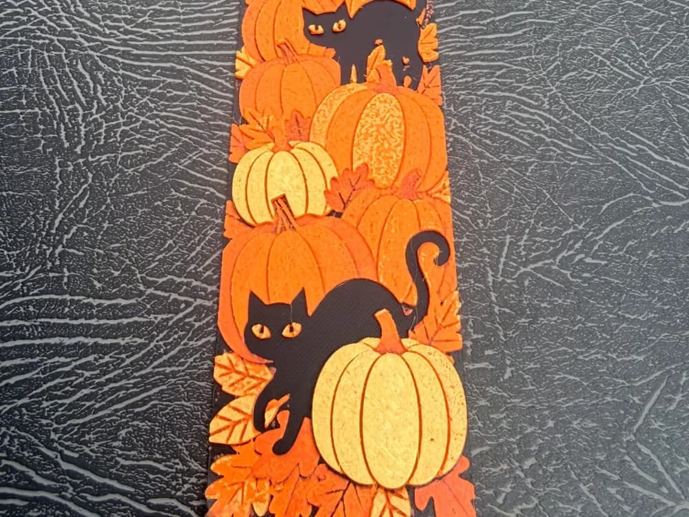 pumpkin black cat bookmark halloween pumpkin black cat bookmark halloween