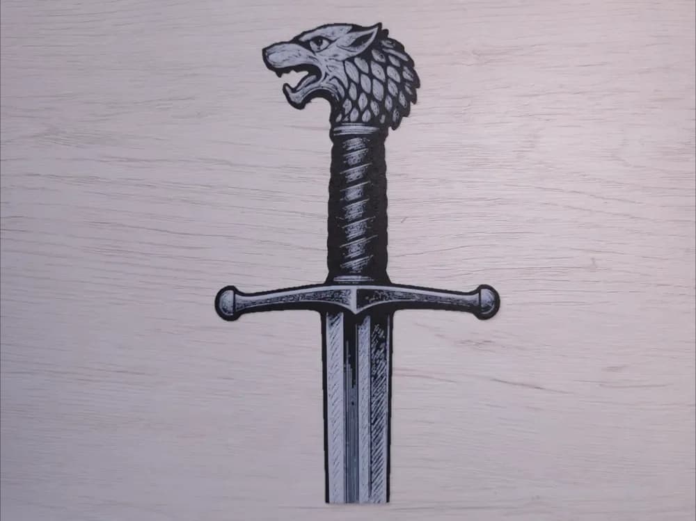 Jon Snow Bookmark by Atrus Design HueForge model: Jon Snow Bookmark by Atrus Design