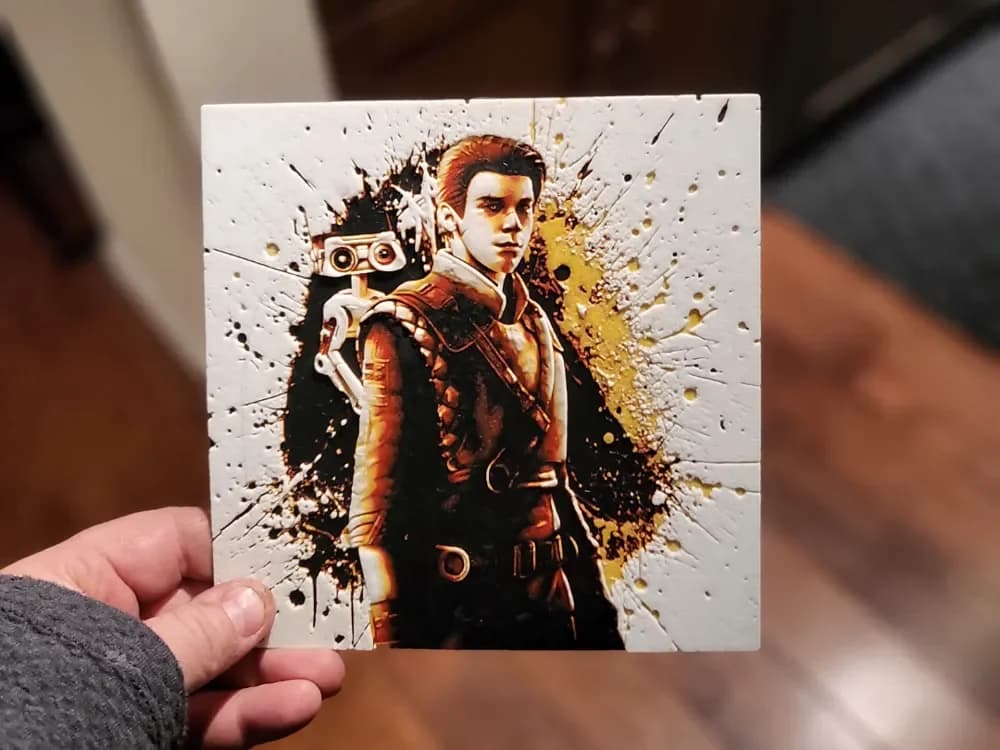 Graffiti Cal Kestis & BD-1 Hueforge Graffiti Cal Kestis & BD-1 Hueforge