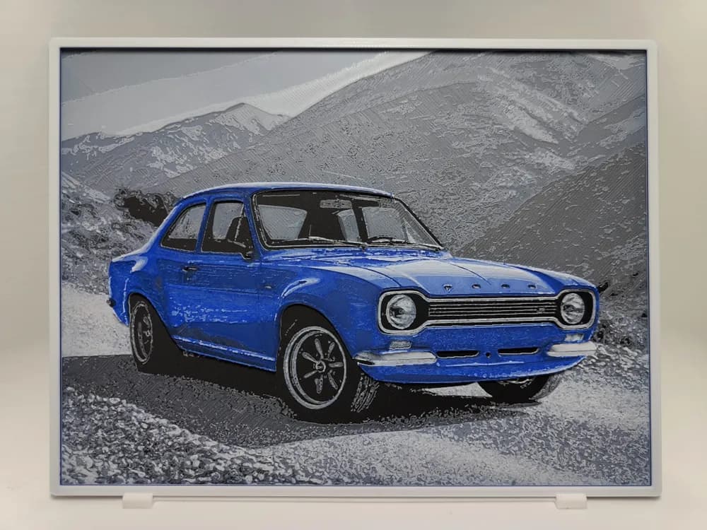 Ford Escort RS1600 - Hueforge by BeaN HueForge model: Ford Escort RS1600 - Hueforge by BeaN