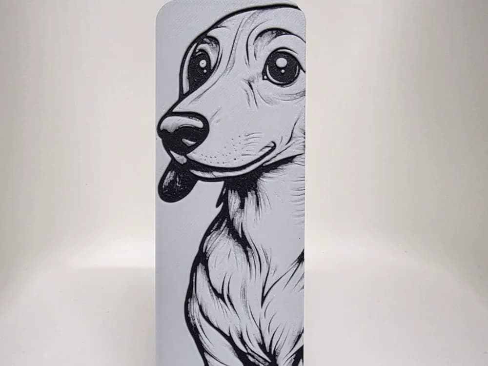 Dog Bookmark by Morganja HueForge model: Dog Bookmark by Morganja
