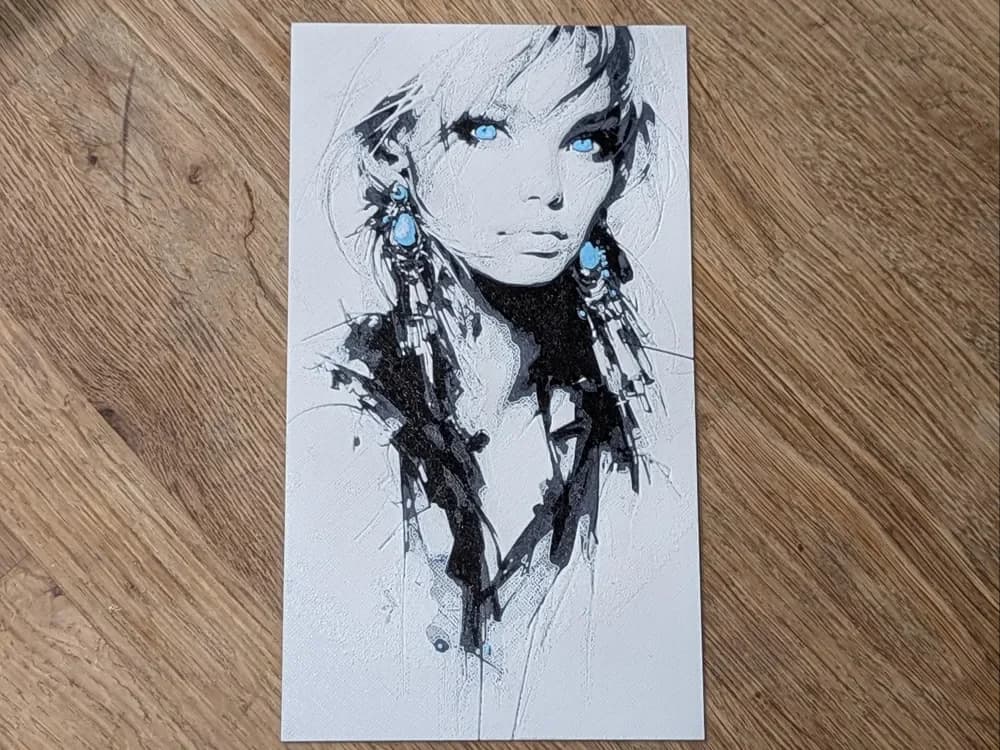 Beautiful Azure Eyes - Hueforge by suaimondi HueForge model: Beautiful Azure Eyes - Hueforge by suaimondi