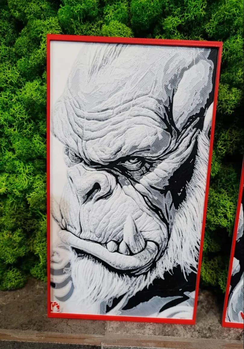 Orc Chief by Garuda3D HueForge model: Orc Chief by Garuda3D