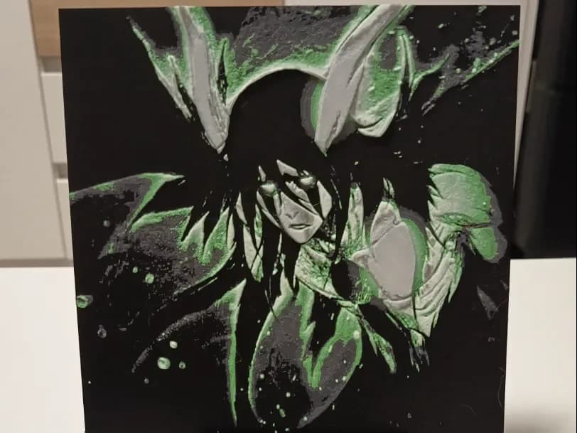 Ulquiorra Cifer Bleach Hueforge by 3DNesy HueForge model: Ulquiorra Cifer Bleach Hueforge by 3DNesy