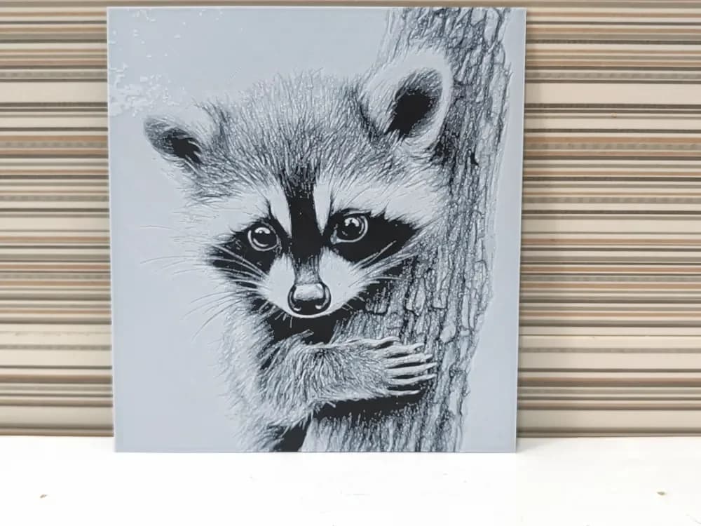 Hueforge raccoon by Litolunar HueForge model: Hueforge raccoon by Litolunar