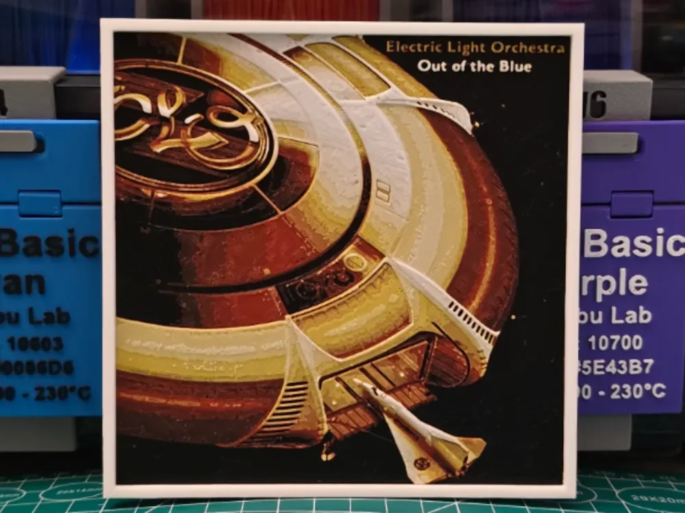 HueForge model: Electric Light Orchestra "Out of the Blue" Album by Lumpy3D