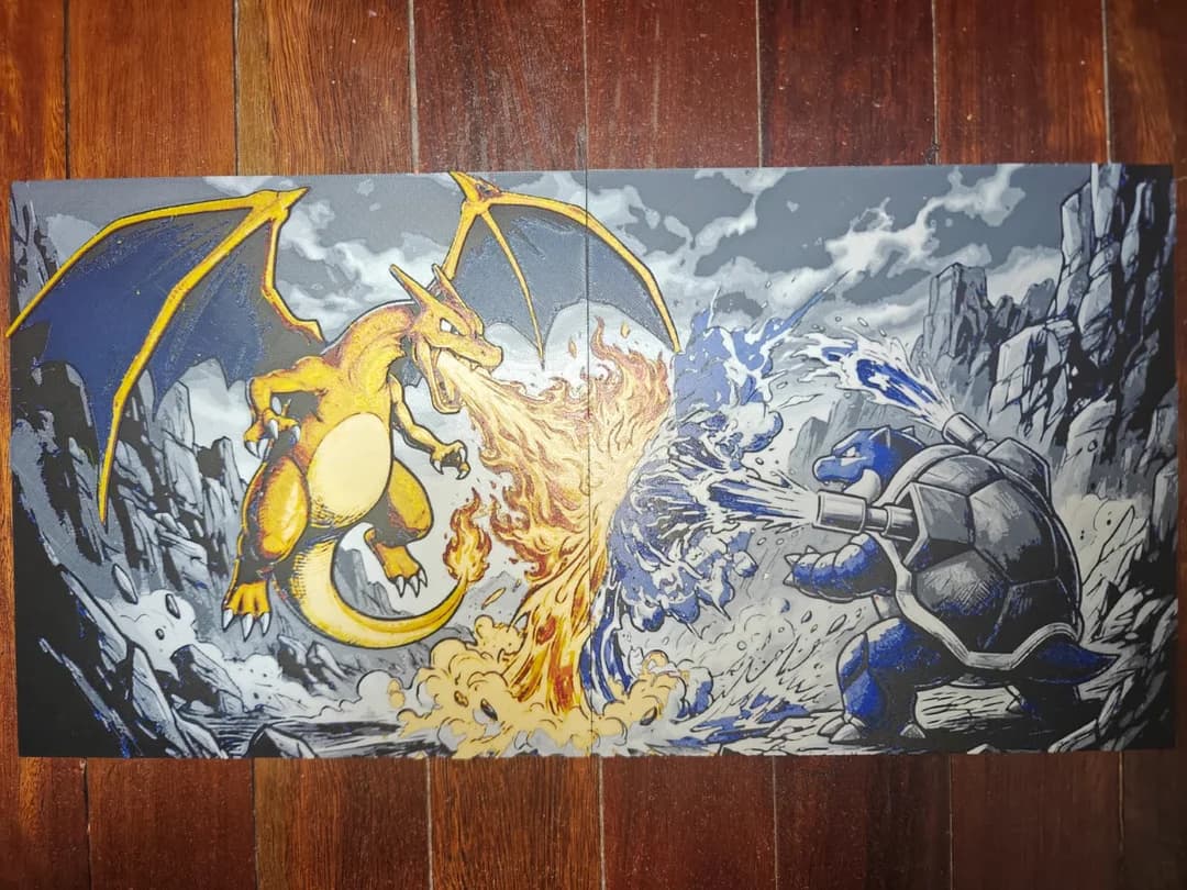 Charizard vs Blastoise by TheHueforgeLady HueForge model: Charizard vs Blastoise by TheHueforgeLady