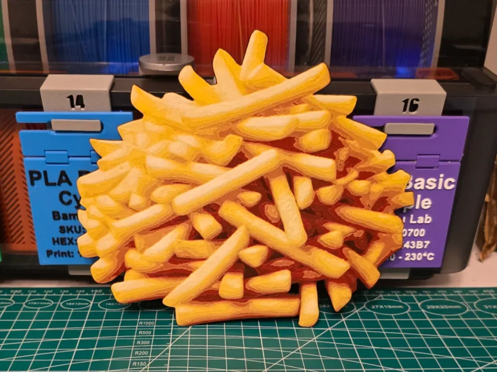French Fries - Hueforge Art by Lumpy3D HueForge model: French Fries - Hueforge Art by Lumpy3D