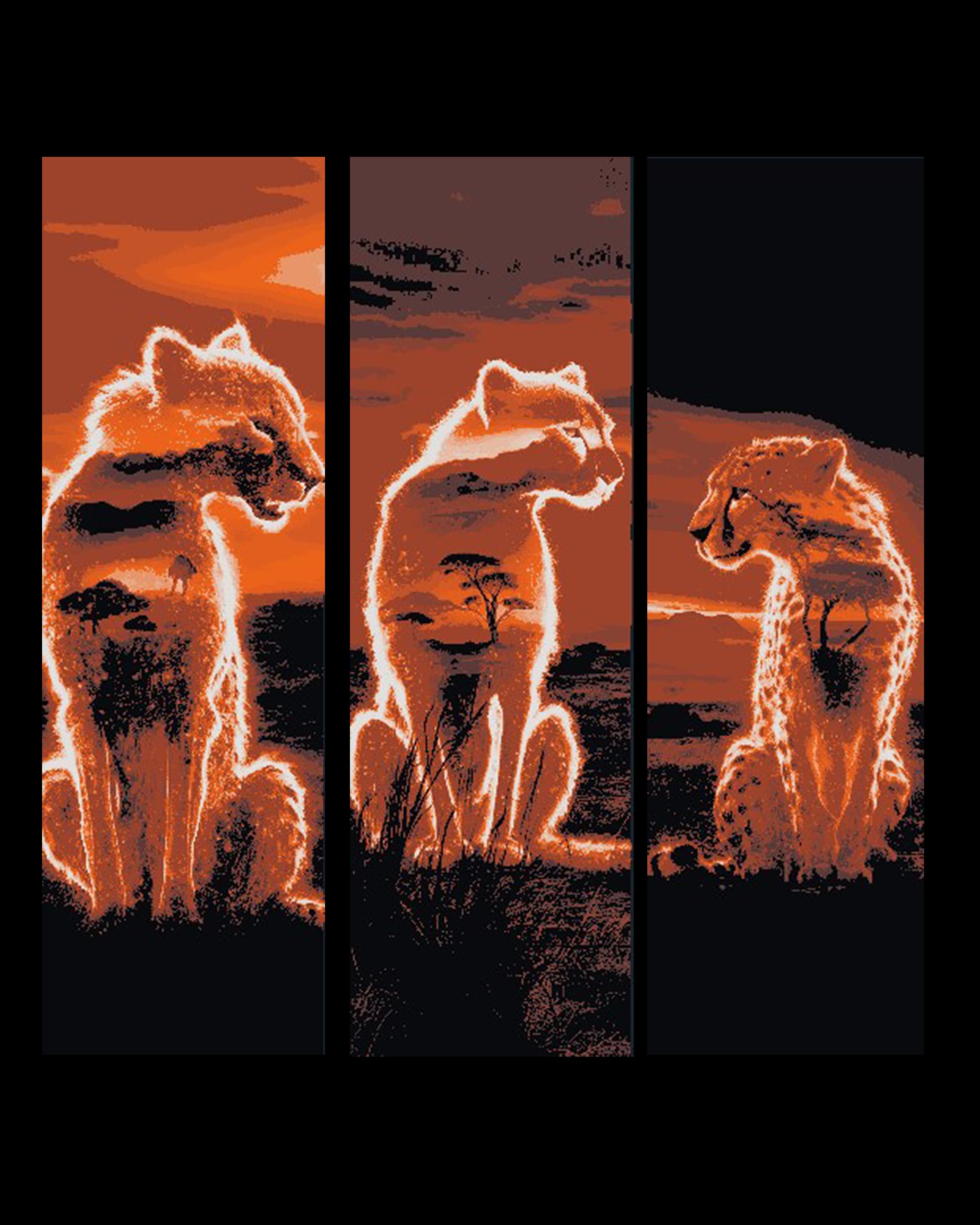The Savannah through the eyes of the lady Lion - Set of Bookmarks The Savannah through the eyes of the lady Lion - Set of Bookmarks