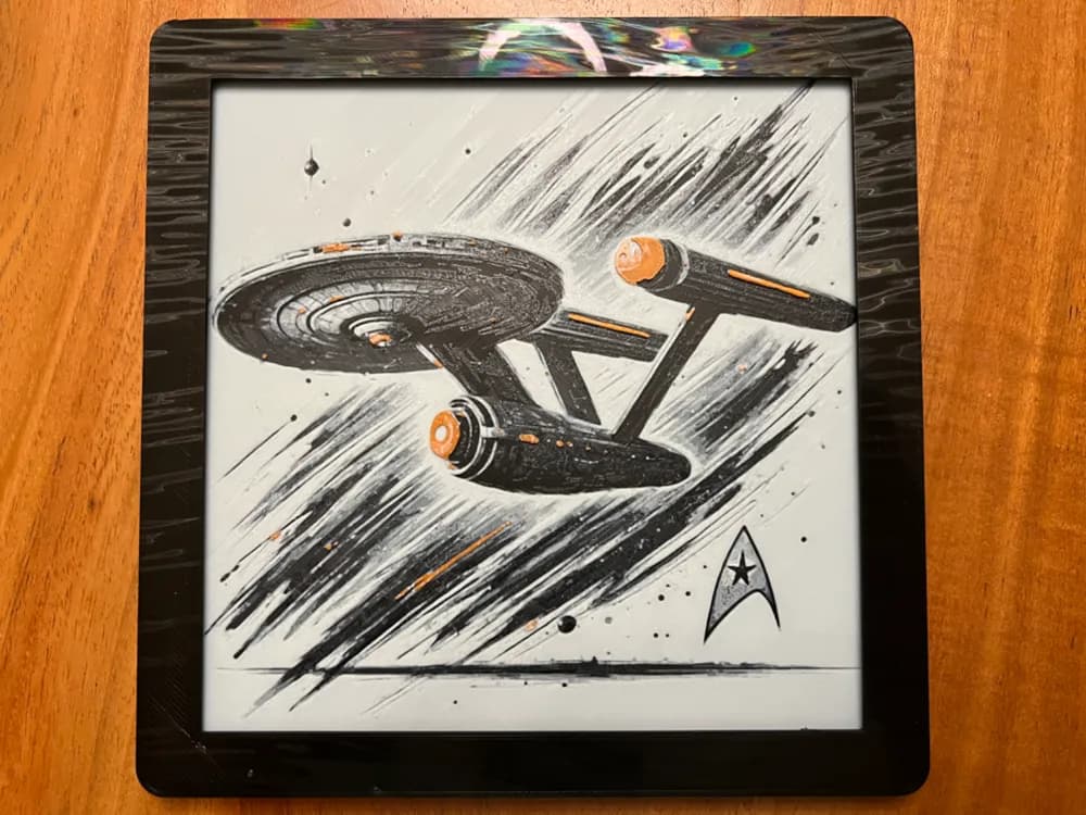 USS Enterprise by JustBe 3D Printing HueForge model: USS Enterprise by JustBe 3D Printing