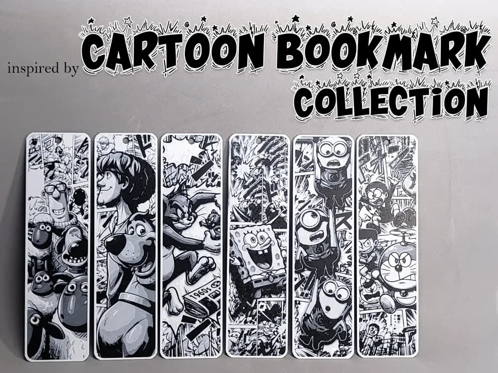 Comics Cartoon inspired bookmark collection Comics Cartoon inspired bookmark collection