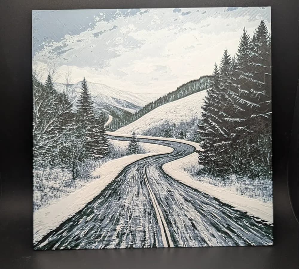 Winter Road Hueforge by the_bearded_jedi HueForge model: Winter Road Hueforge by the_bearded_jedi