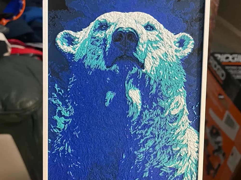 Polar Bear Hueforge by Advancedtechworldwide HueForge model: Polar Bear Hueforge by Advancedtechworldwide