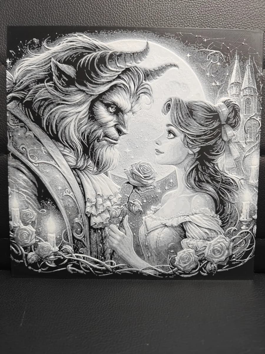 Beauty and the Beast by TheHueforgeLady HueForge model: Beauty and the Beast by TheHueforgeLady