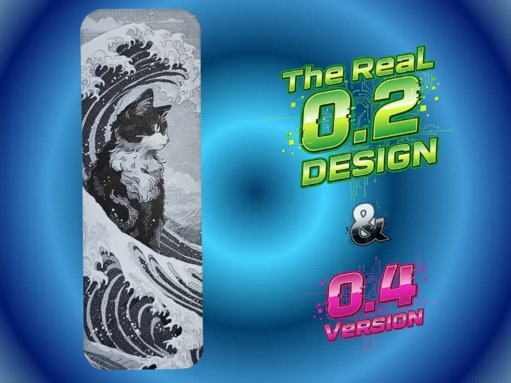 Cat Kanagawa Wave Style Bookmark by Atrus Design HueForge model: Cat Kanagawa Wave Style Bookmark by Atrus Design