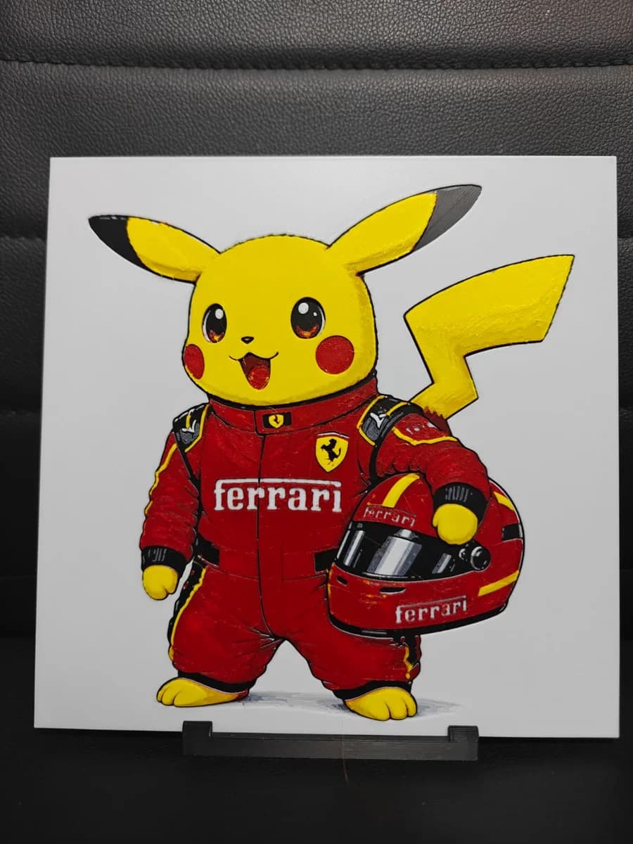 Pikachu Ferrari F1 Driver Pikachu Ferrari F1 Driver