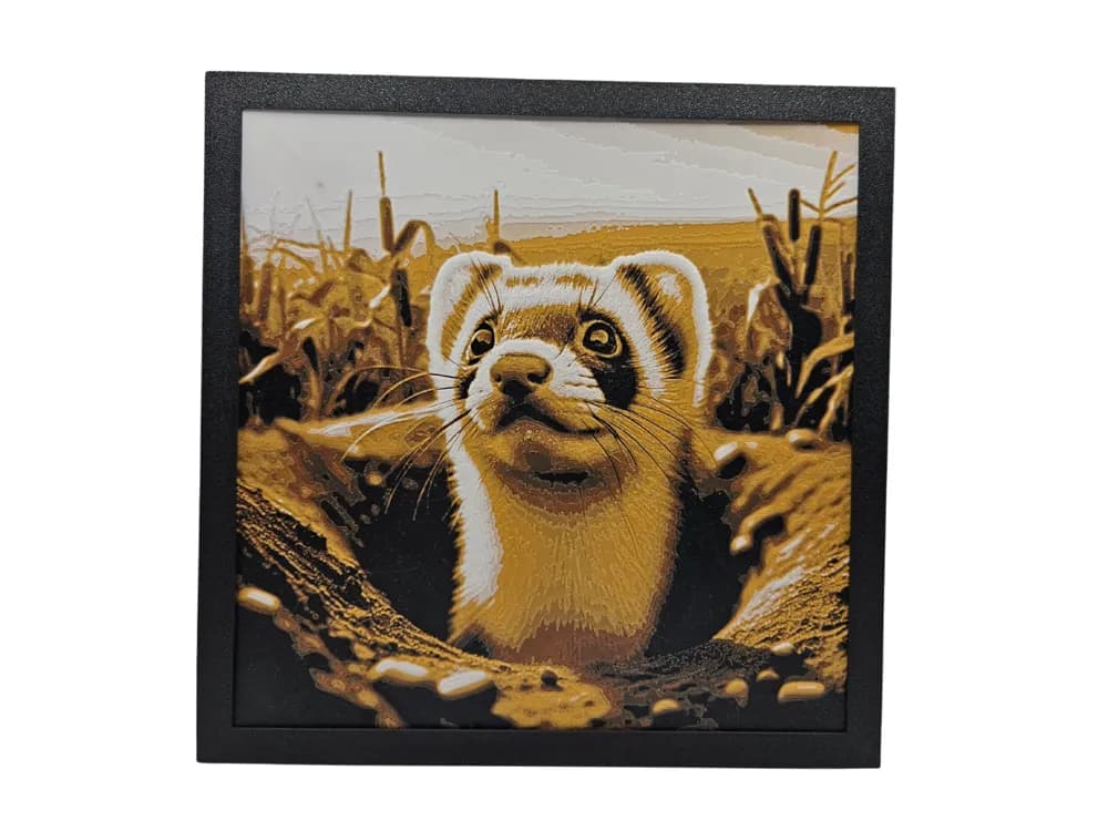 HueForge model: Prairie Ferret by BusyKikiBee