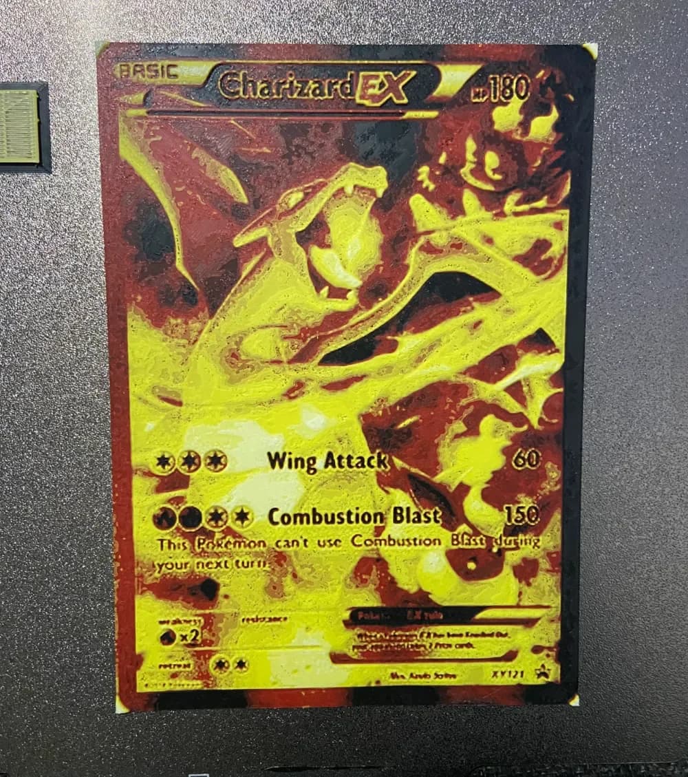 CharizardEX 180 HP Pokemon Card by Morganja HueForge model: CharizardEX 180 HP Pokemon Card by Morganja
