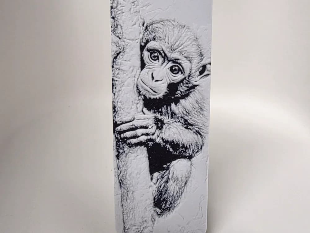Monkey Bookmark by Morganja HueForge model: Monkey Bookmark by Morganja