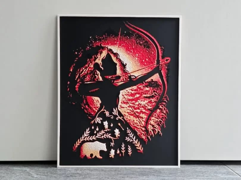 Disney Merida (Brave) Hueforge by RIVY3Dprint HueForge model: Disney Merida (Brave) Hueforge by RIVY3Dprint