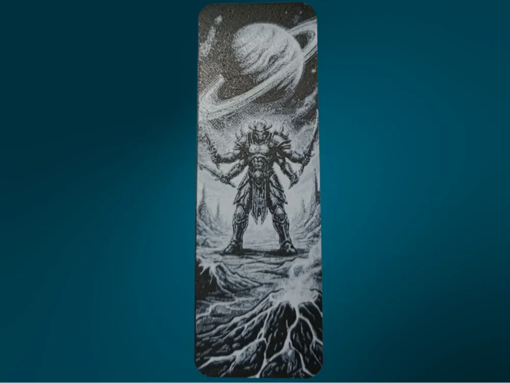 Cosmic Warrior Bookmark by FYTY112 HueForge model: Cosmic Warrior Bookmark by FYTY112
