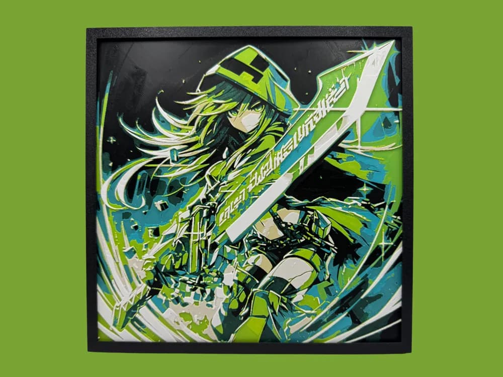 HueForge model: Minecraft Creeper - Anime Cosplay by Canadian Gamer