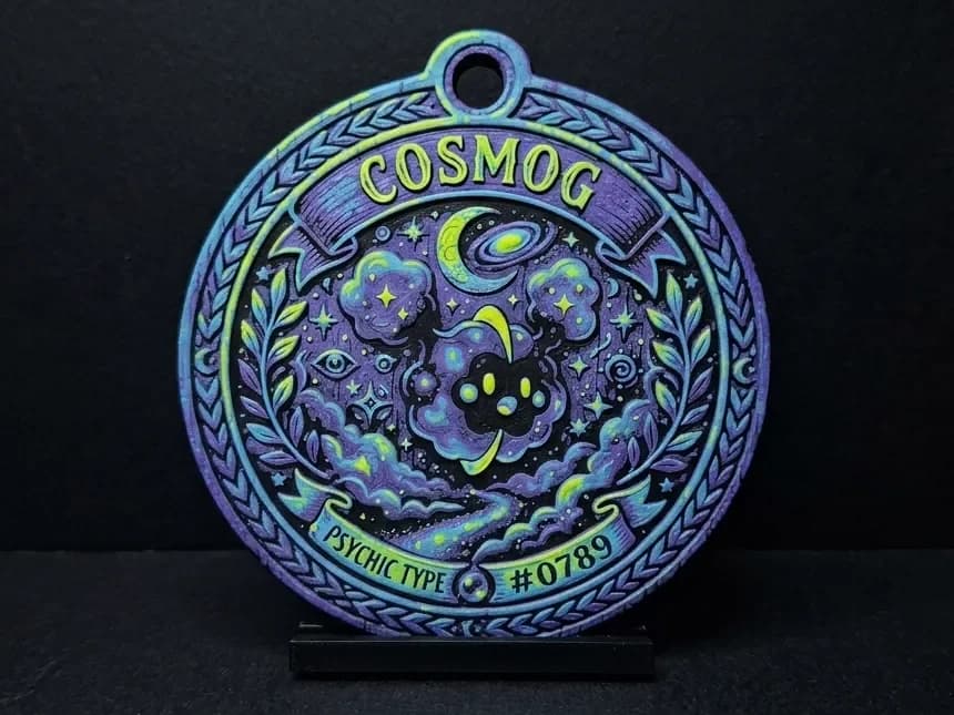 Cosmog #0789 - Pokemon Ornament by LED HueForge model: Cosmog #0789 - Pokemon Ornament by LED