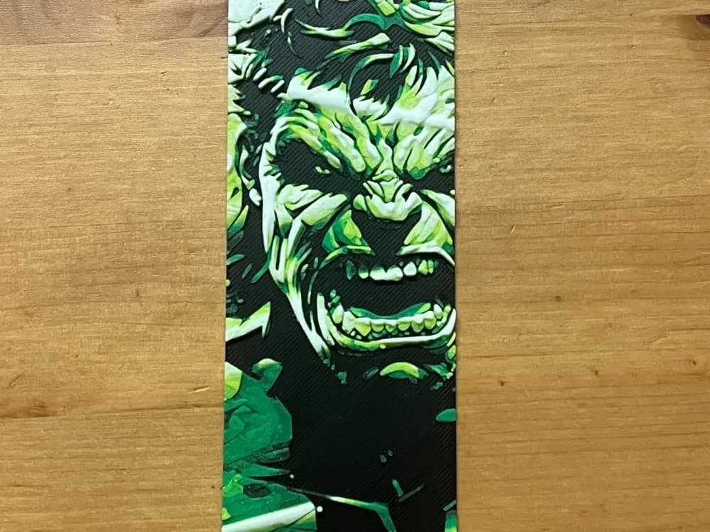 Hulk bookmark by Morganja HueForge model: Hulk bookmark by Morganja