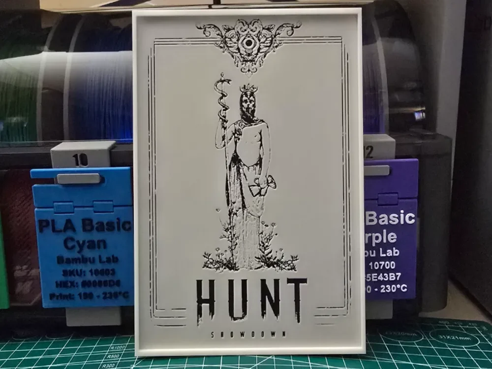 Hunt: Showdown Poster - Hueforge Art by Lumpy3D HueForge model: Hunt: Showdown Poster - Hueforge Art by Lumpy3D