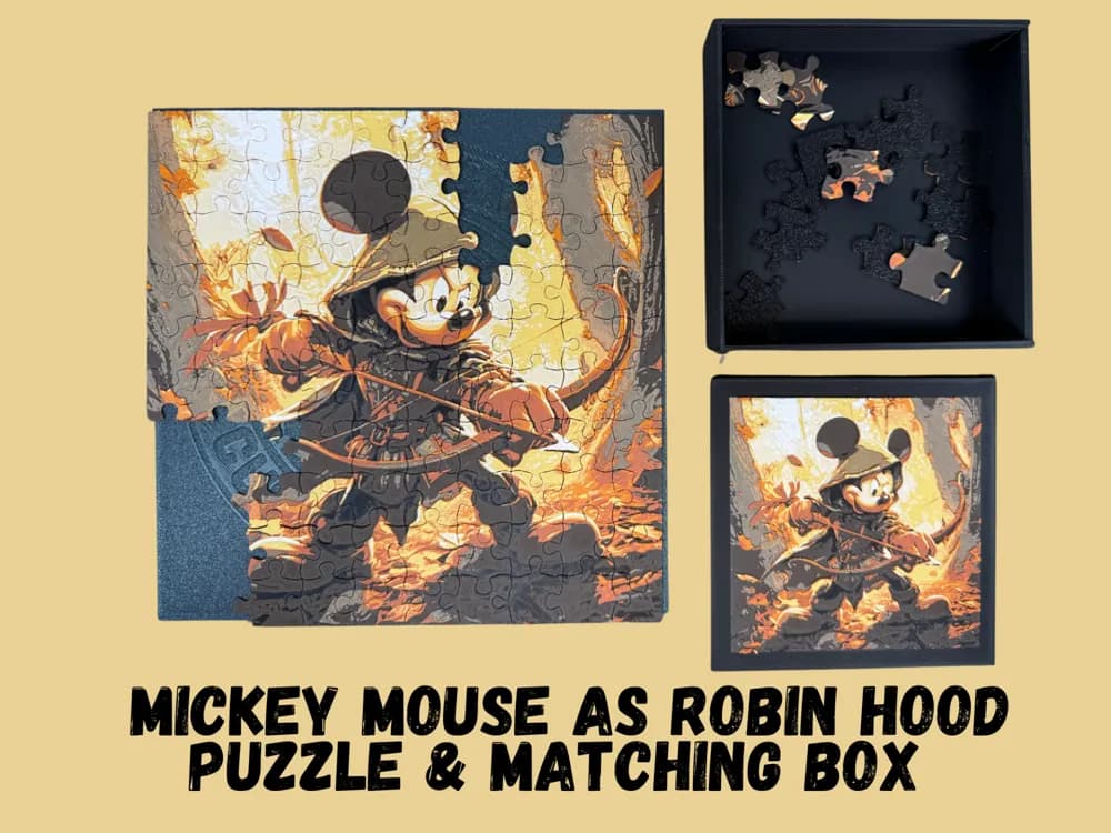 HueForge model: Mickey Mouse - Robin Hood - Puzzle & Box Lid by Canadian Gamer