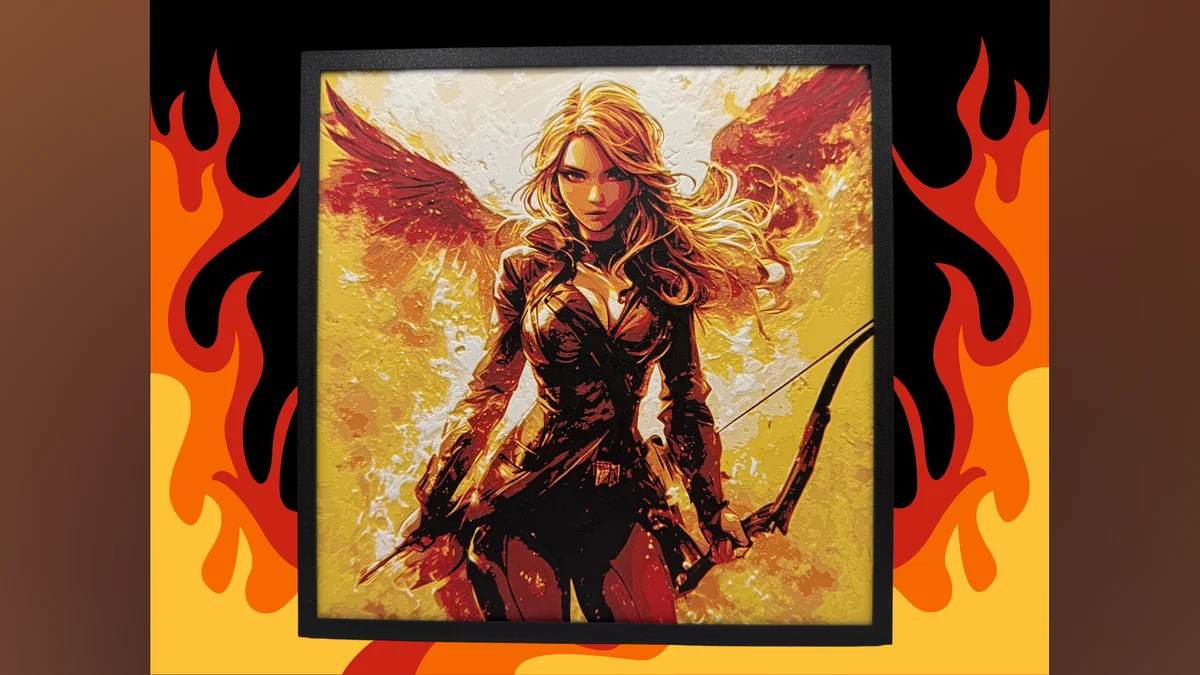 Katniss - The Girl on Fire - Hunger Games by Canadian Gamer HueForge model: Katniss - The Girl on Fire - Hunger Games by Canadian Gamer