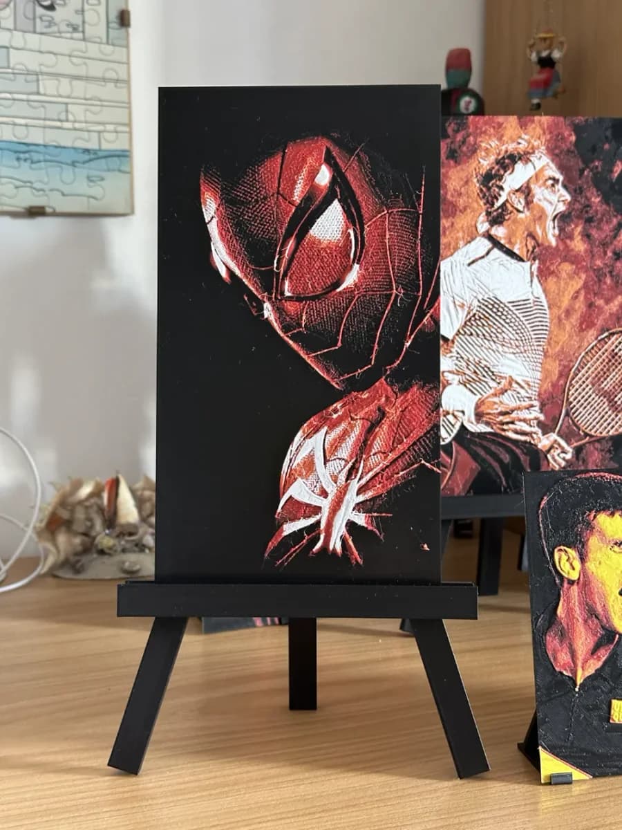 Marvel Spiderman face HueForge 131x233 by enricoRE HueForge model: Marvel Spiderman face HueForge 131x233 by enricoRE