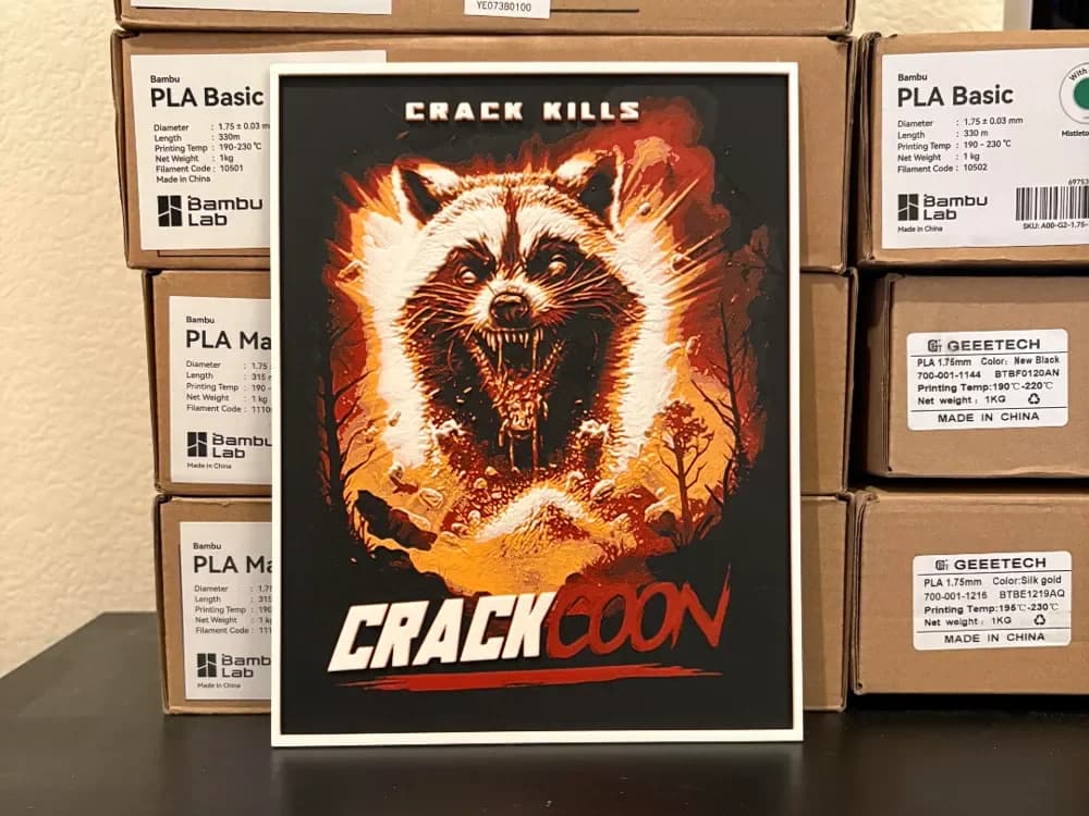 Crackcoon Hueforge by Estiv HueForge model: Crackcoon Hueforge by Estiv