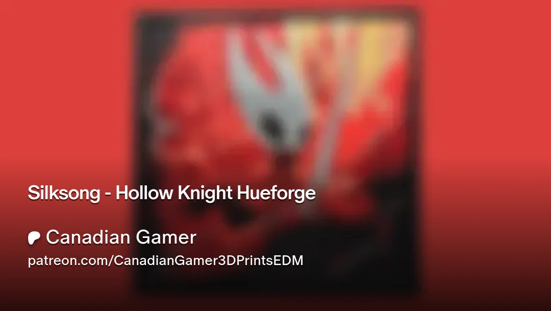 Silksong - Hollow Knight Hueforge by Canadian Gamer HueForge model: Silksong - Hollow Knight Hueforge by Canadian Gamer