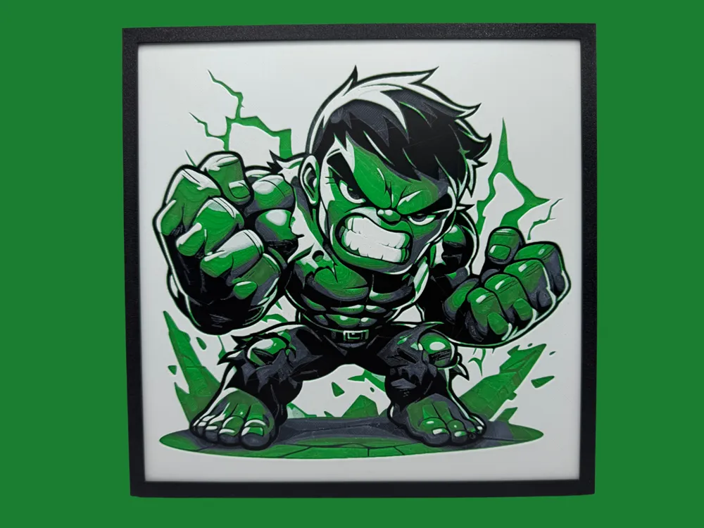 Hulk - Chibi Edition by Canadian Gamer HueForge model: Hulk - Chibi Edition by Canadian Gamer