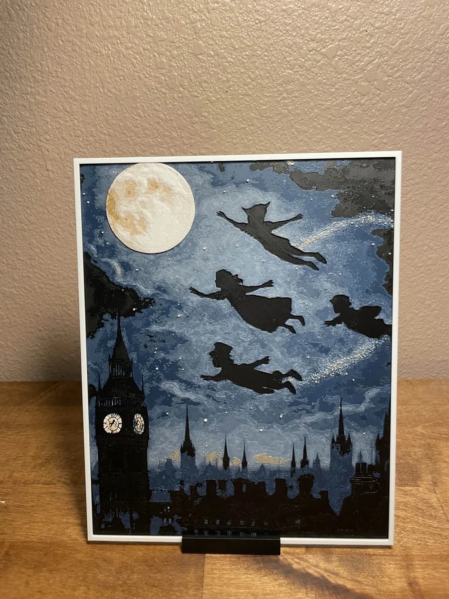 HueForge model: Peter Pan Night Sky by Cloudy Nostalgia