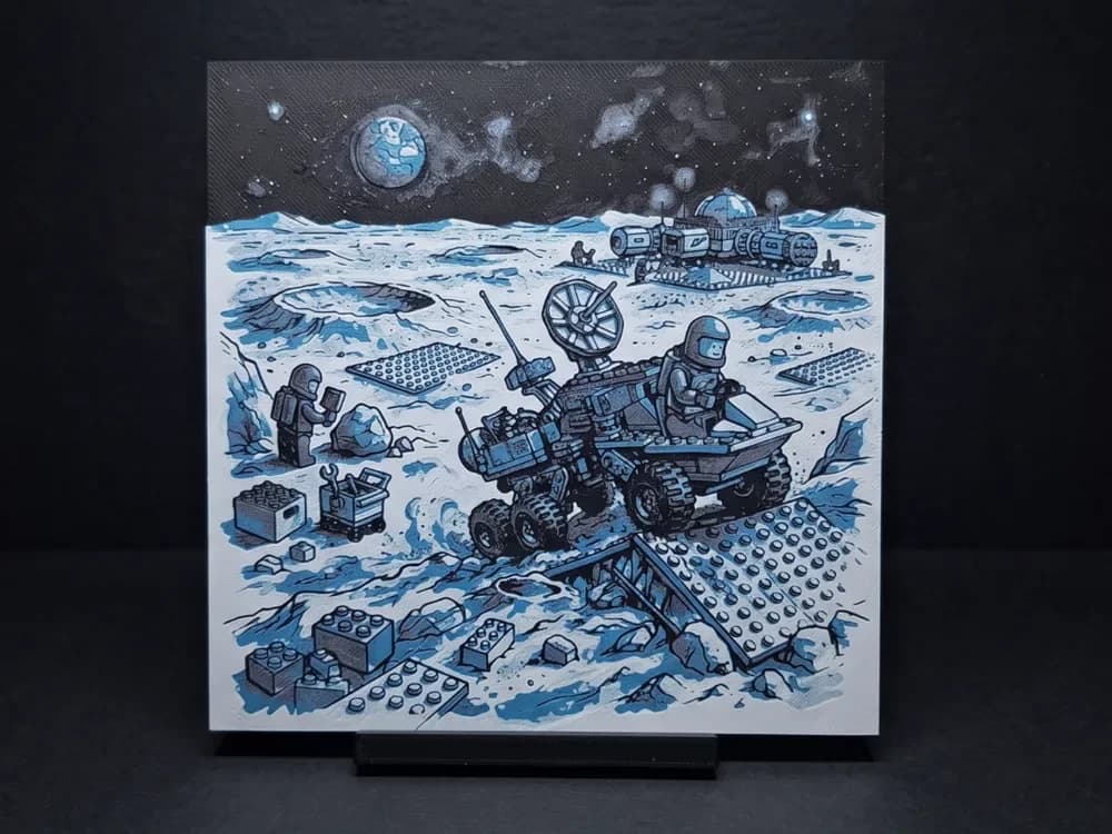 L3GO Moon Base - Hueforge Wall Art L3GO Moon Base - Hueforge Wall Art