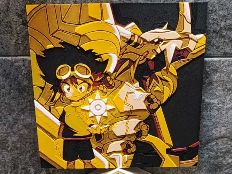 Wargreymon by Garuda3D HueForge model: Wargreymon by Garuda3D