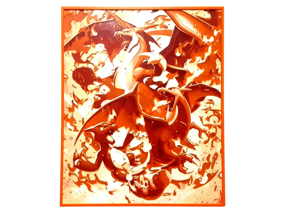 HueForge model: Mega Charizard Hueforge Pokemon Charmander Fire by Elsie Moonshadow