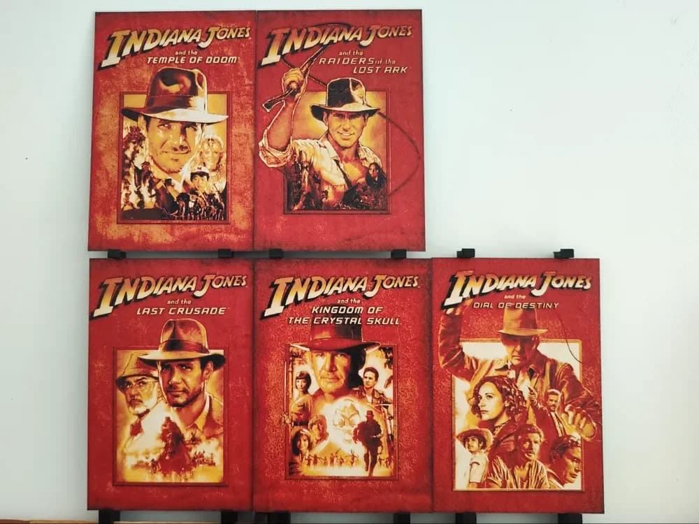 Indiana Jones movies poster set - hueforge by Altf4-Formation HueForge model: Indiana Jones movies poster set - hueforge by Altf4-Formation
