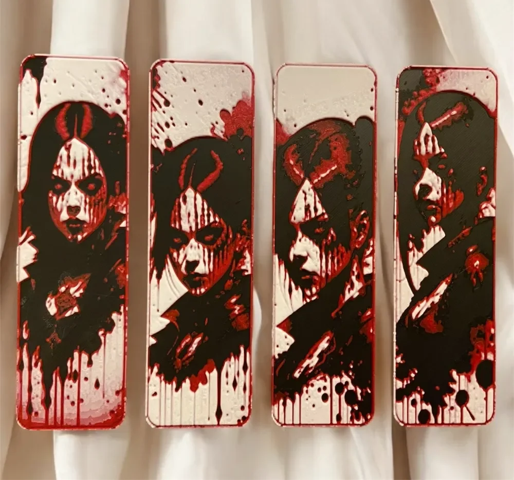 4x Gorgeous Female Bookmarks by Morganja HueForge model: 4x Gorgeous Female Bookmarks by Morganja