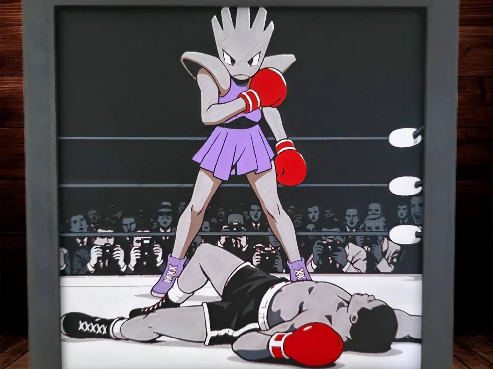 HitmonChan/Muhammad Ali by Side Quest Hues HueForge model: HitmonChan/Muhammad Ali by Side Quest Hues