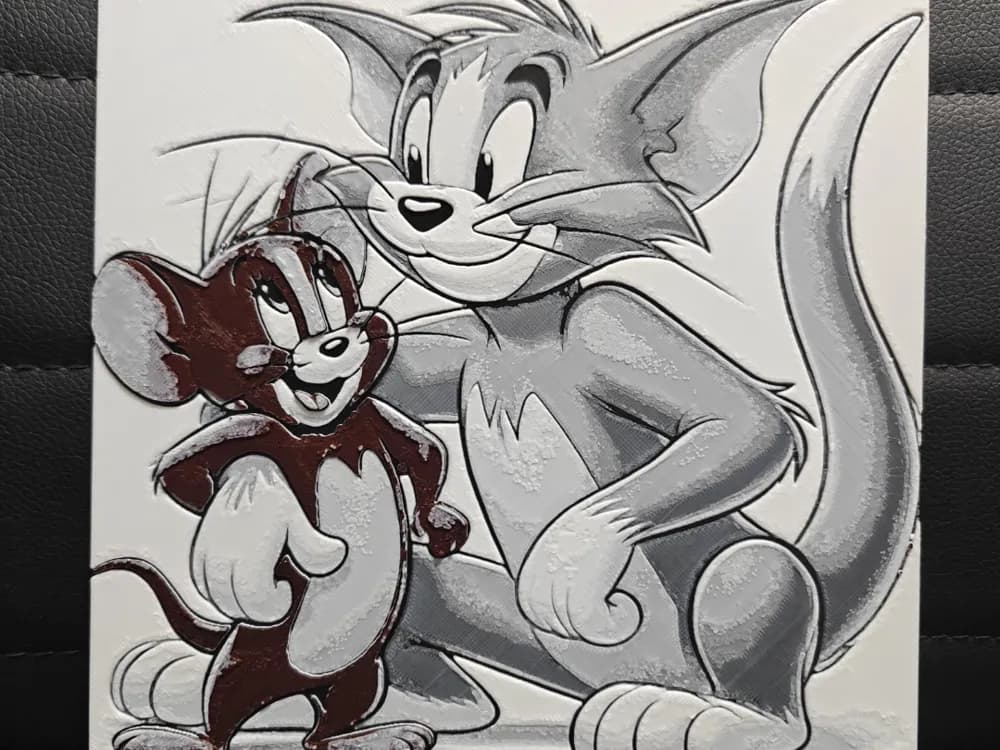 Tom & Jerry by TheHueforgeLady HueForge model: Tom & Jerry by TheHueforgeLady
